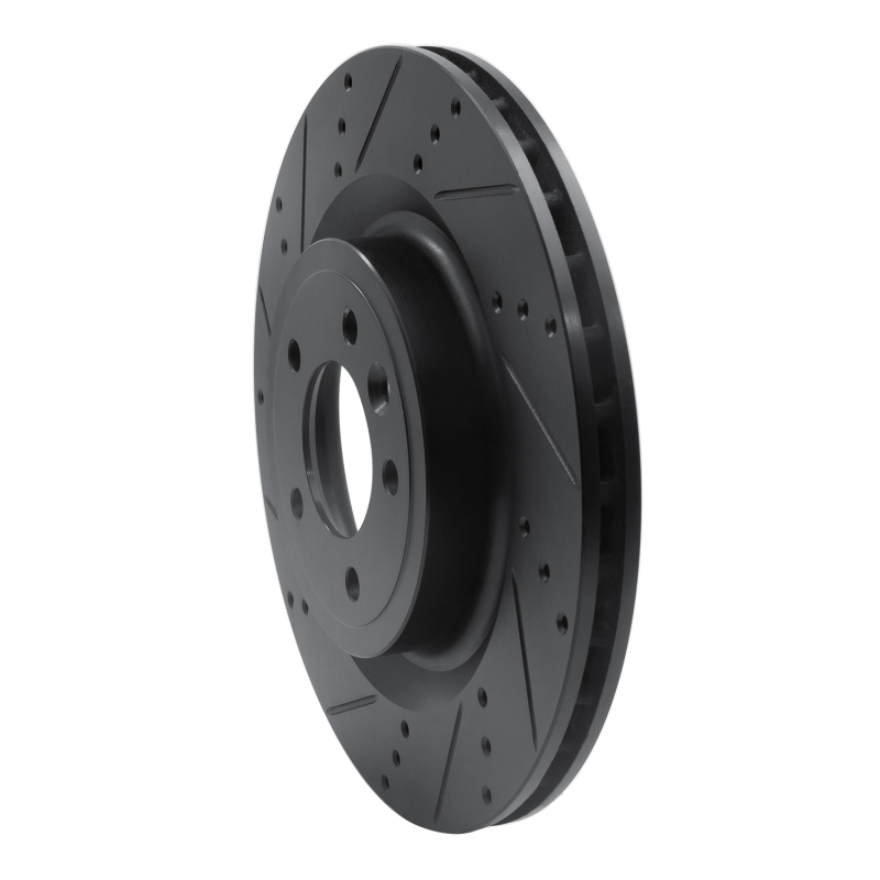 Land Rover Range Rover Sport Brake Rotor (1) - Rear Left - R1 Concepts - Drilled & Slotted - Black - `14-`24